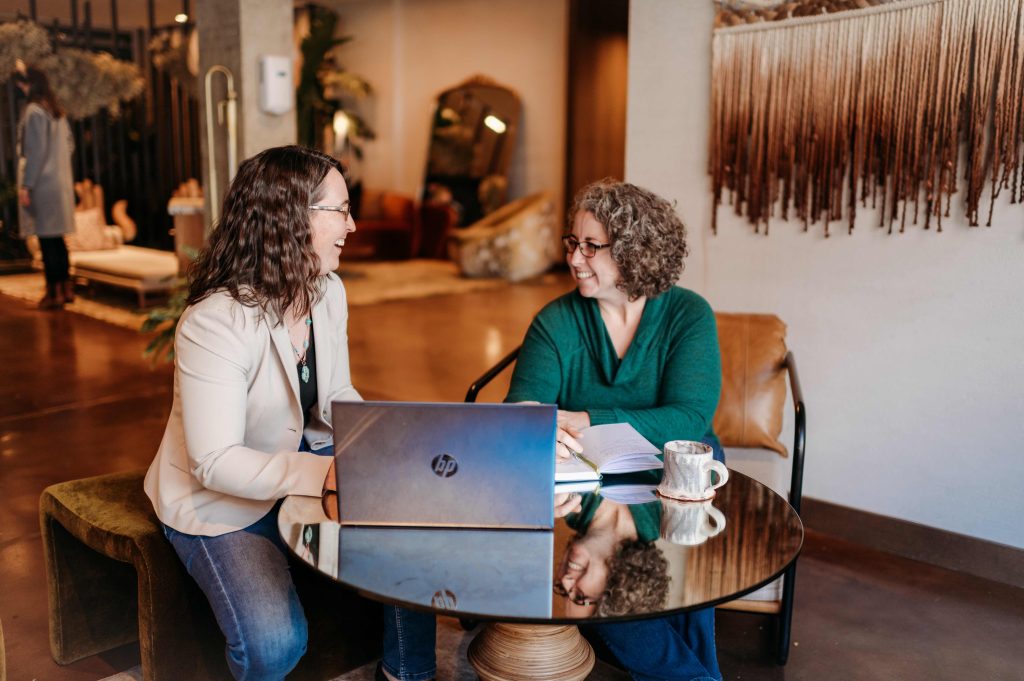 grant writing meeting with a farmer